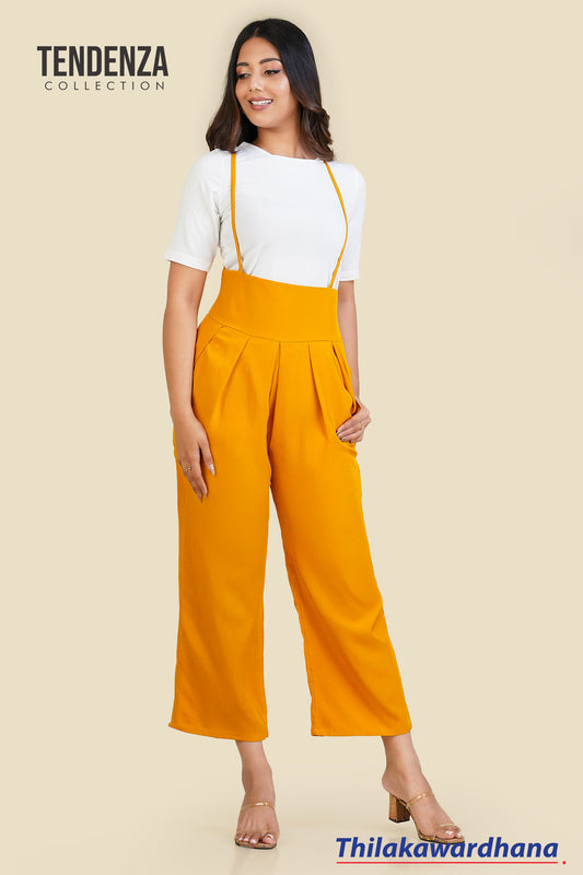 Tendenza High Waist Pleat Detailed Romper