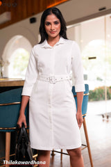 Aura Monochrome Elegance Executive Dress
