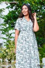 Tendenza Lapel Collar Maxi Dress