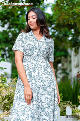 Tendenza Lapel Collar Maxi Dress