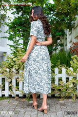 Tendenza Lapel Collar Maxi Dress