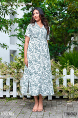 Tendenza Lapel Collar Maxi Dress