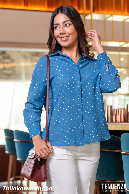 Tendenza Drop Shoulder Button Down Shirt
