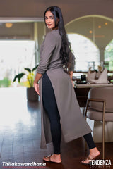 Tendenza Longline Side Slit Tunic Top