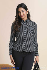 Tendenza Striped Long Sleeve Shirt
