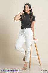 Akasi Striped Pocket Detailed Pant