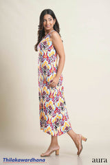 Aura Sunset Serenade Floral Summer Dress