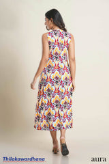 Aura Sunset Serenade Floral Summer Dress