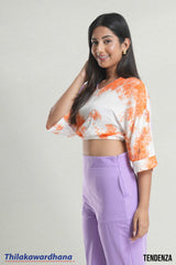 Tendenza Dropped Shoulder Crop Top