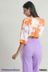 Tendenza Dropped Shoulder Crop Top