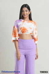 Tendenza Dropped Shoulder Crop Top