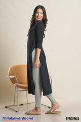 Tendenza Longline Side Slit Tunic Top