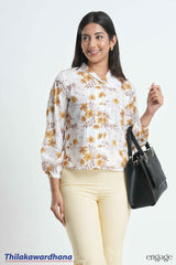 Engage Long Sleeve Floral Printed Top