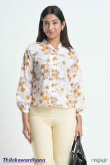 Engage Long Sleeve Floral Printed Top