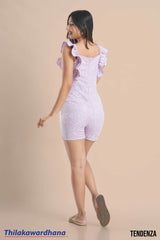 Tendenza Ruffle Trim Detailed Romper