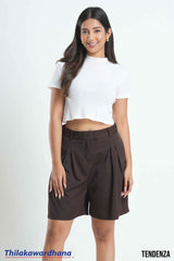 Tendenza Pleat Detailed Elegant Short