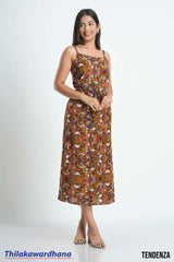 Tendenza Strappy Side Slit Maxi Dress