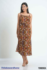 Tendenza Strappy Side Slit Maxi Dress