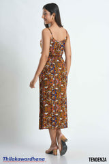 Tendenza Strappy Side Slit Maxi Dress