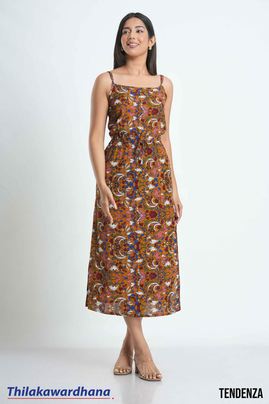 Tendenza Strappy Side Slit Maxi Dress