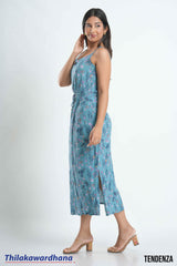 Tendenza Strappy Side Slit Maxi Dress