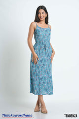 Tendenza Strappy Side Slit Maxi Dress