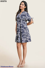 Aura Abstract Swirl Mini Dress