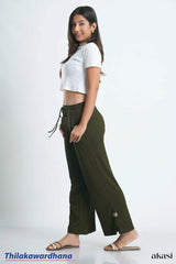 Akasi Drawstring Lounge Pant With Side Slits