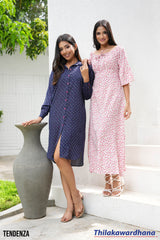 Tendenza Long Sleeve Shirt Dress