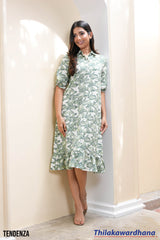 Tendenza Blossom Breeze V Neck Midi Dress