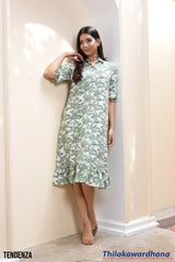 Tendenza Blossom Breeze V Neck Midi Dress