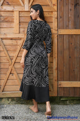 Tendenza Leopard Print Midi Wrap Dress