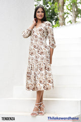 Tendenza Ruffle Hem A Line Dress