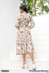 Tendenza Ruffle Hem A Line Dress