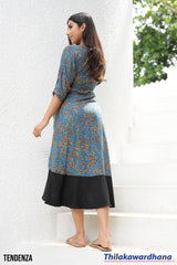 Tendenza Leopard Print Midi Wrap Dress