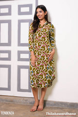 Tendenza Long Sleeve Button Up Shirt Dress