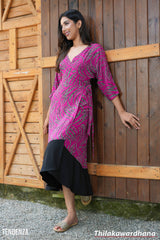 Tendenza Leopard Print Midi Wrap Dress