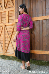 Tendenza Leopard Print Midi Wrap Dress