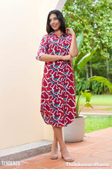 Tendenza Long Sleeve Button Up Shirt Dress