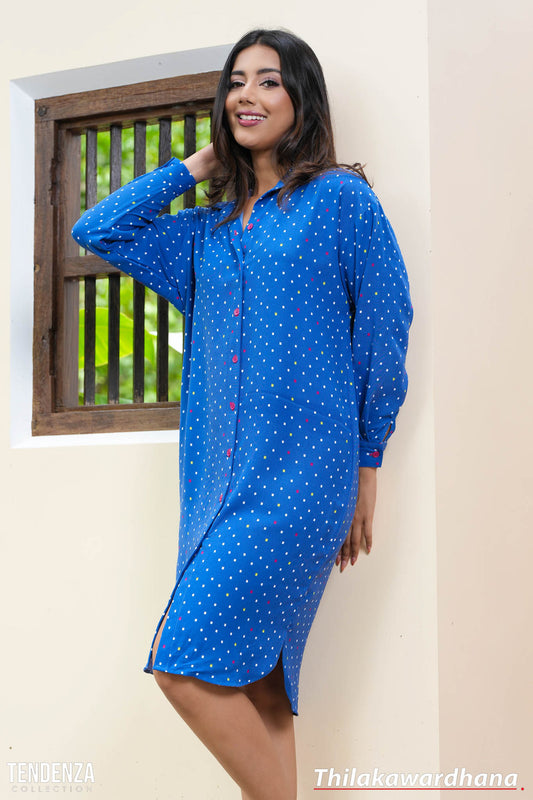 Tendenza Long Sleeve Shirt Dress