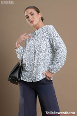 Tendenza Floral Printed Button Down Top