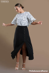 Tendenza Side Buttoned A Line Skirt