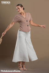 Tendenza Detail Button Haute Elegant Top