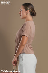 Tendenza Detail Button Haute Elegant Top