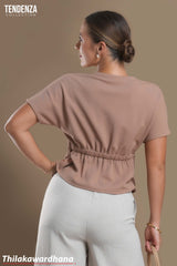 Tendenza Detail Button Haute Elegant Top