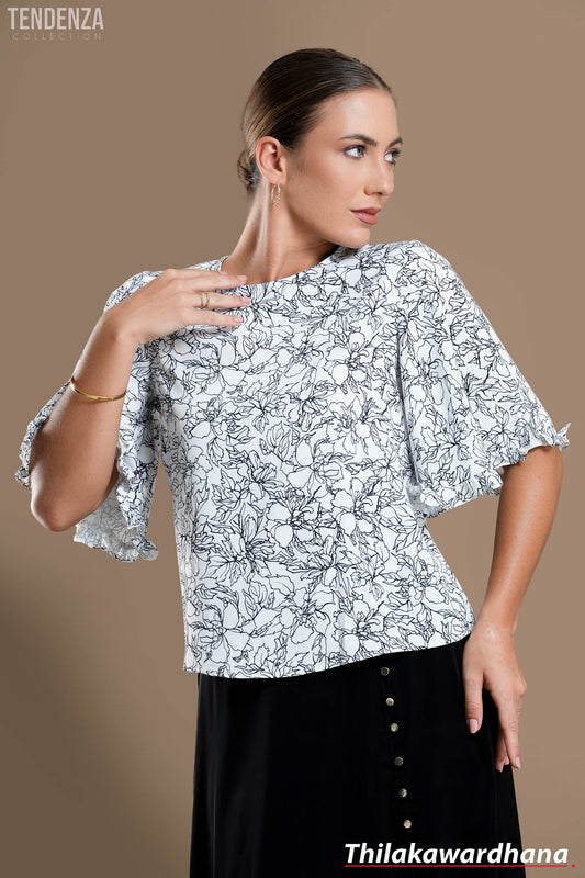 Tendenza Flora Belle Ruffle Blouse