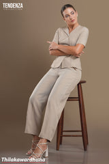 Tendenza Elegant Short Sleeve Two Piece Set