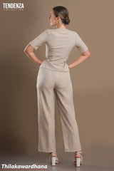 Tendenza Elegant Short Sleeve Two Piece Set