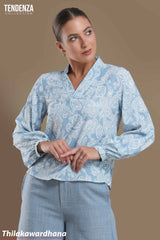 Tendenza Blue Mist Paisley Blouse