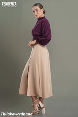 Tendenza Side Buttoned A Line Skirt